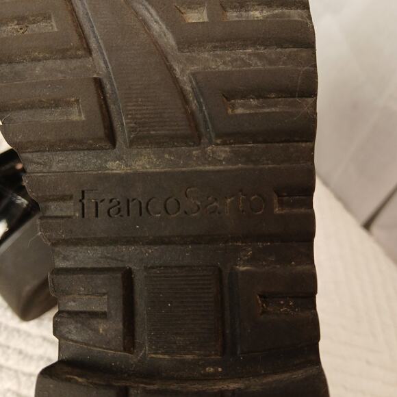 FRANCO SARTO   Black Patent Lug Sole Loafers   6M - Picture 11 of 12